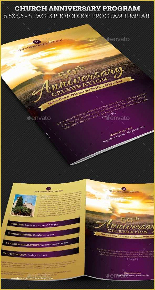 Church Anniversary Program Templates Free Of 30 Eye Catching Psd &amp; Indesign Brochure Templates – Bashooka