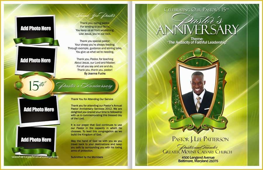 Church Anniversary Program Templates Free Of Abundant Pastor Anniversary Program
