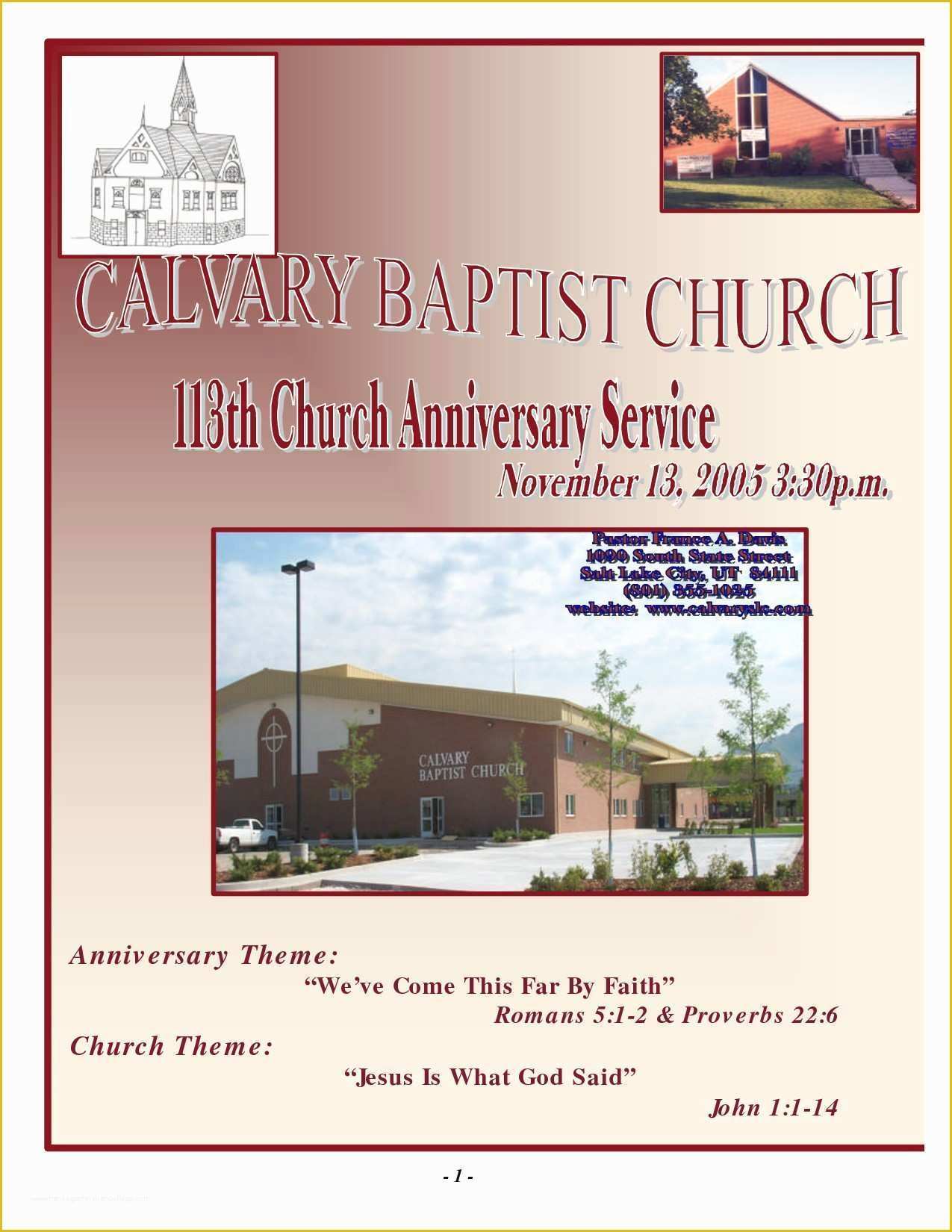 Church Anniversary Program Templates Free Of Awesome Church Anniversary Program Template Free