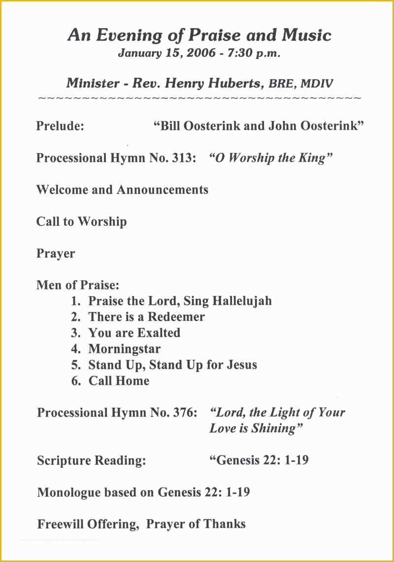 Church Anniversary Program Templates Free Of Choir Anniversary Program