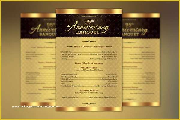 Church Anniversary Program Templates Free Of Church Anniversary E Sheet Program Template On Behance