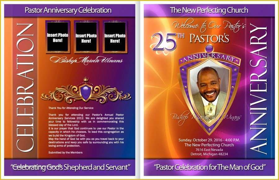 Church Anniversary Program Templates Free Of Free Pastor Anniversary Program Templates Church