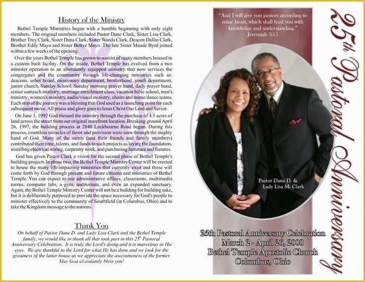 Church Anniversary Program Templates Free Of Pastor Anniversary Program Google Search