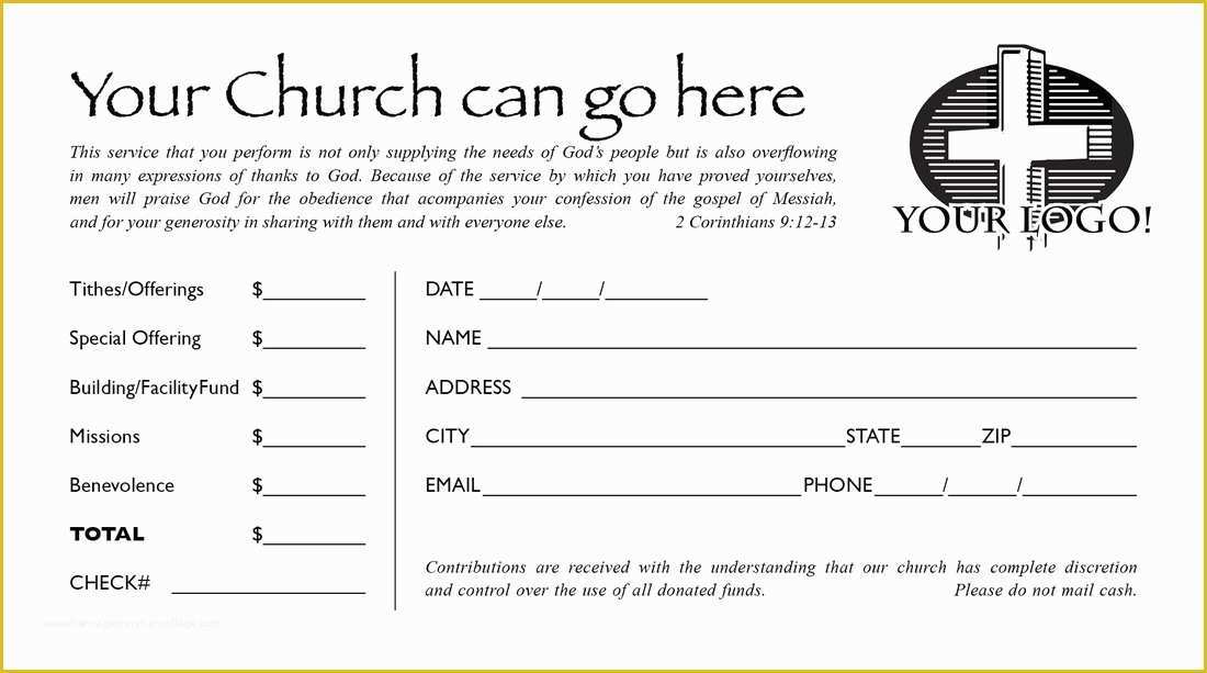 Church Offering Envelopes Templates Free Of Free Fering Envelope