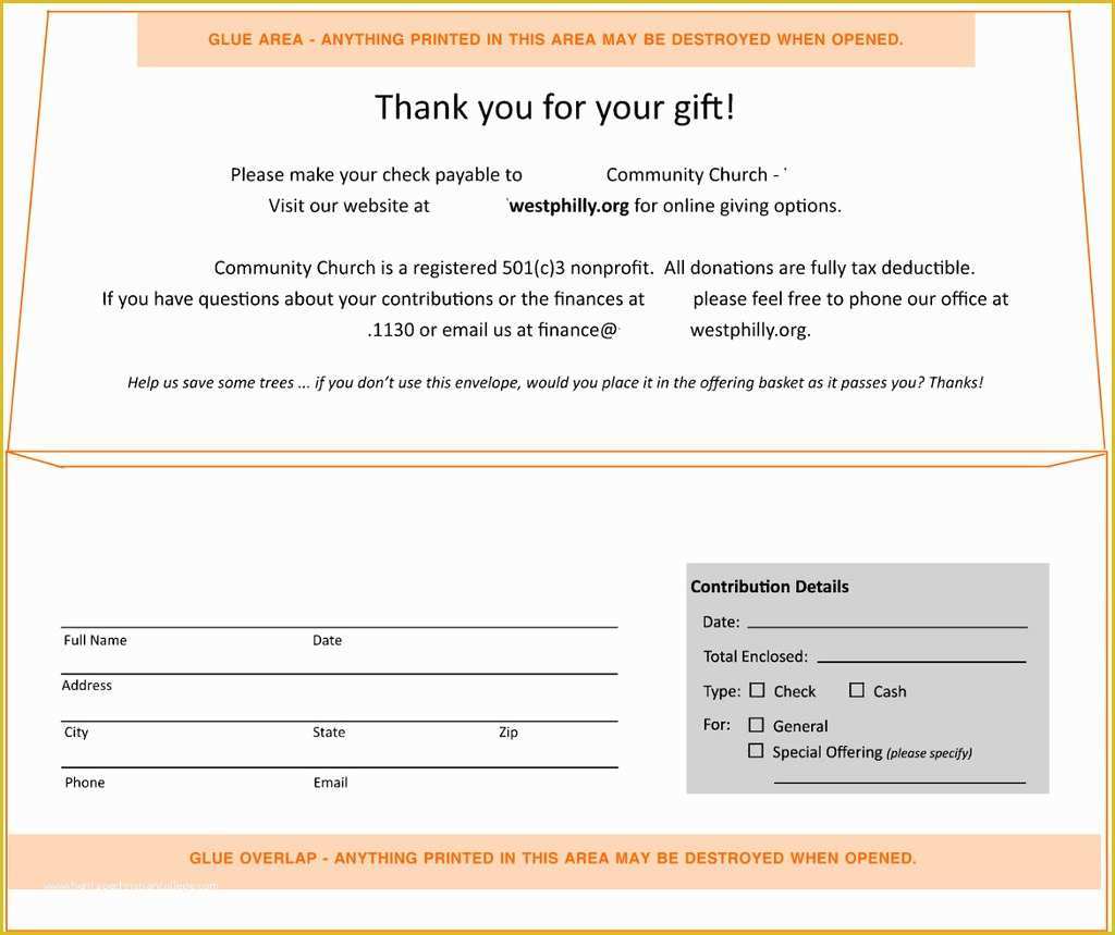 Church Offering Envelopes Templates Free Of Church Donation Envelope Inside