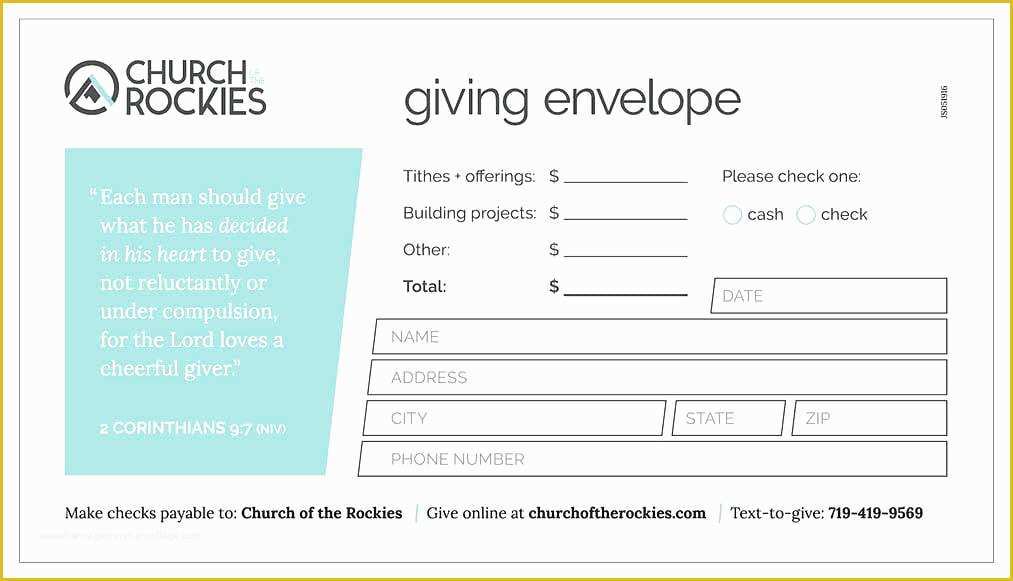 Offering Envelopes Printable Template Design