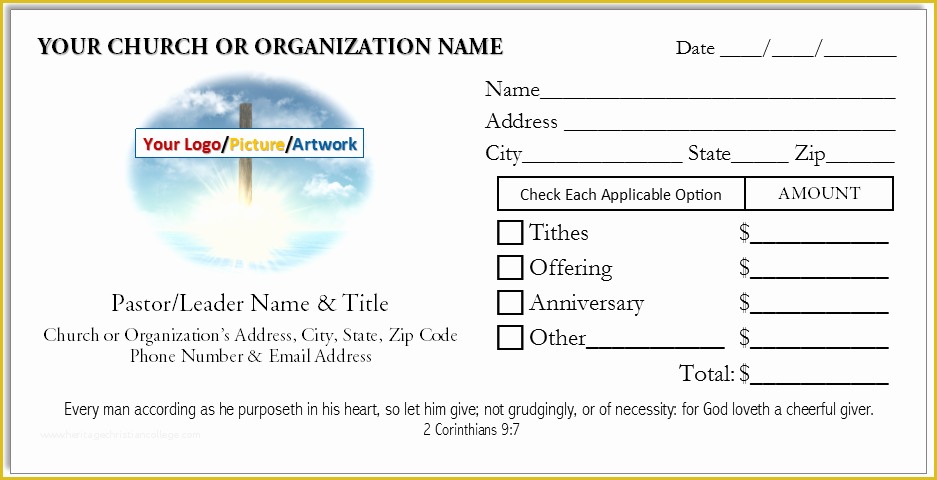 Church Offering Envelopes Templates Free Of Custom Printed Tithes and Offering Envelopes for Churches