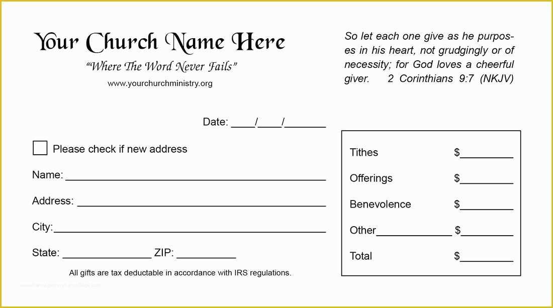41 Church Offering Envelopes Templates Free