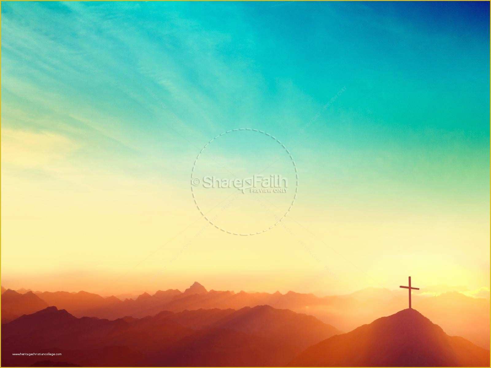 Church Ppt Templates Free Of Risen Easter Sunday Church Powerpoint