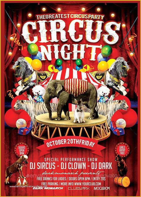 Circus Poster Template Free Download Of Circus Carnival Poster Template