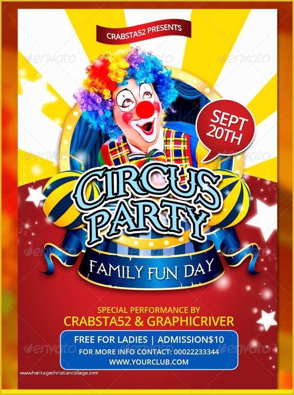 Circus Poster Template Free Download Of 23 Circus Flyer Templates Free Premium Psd Vector Eps