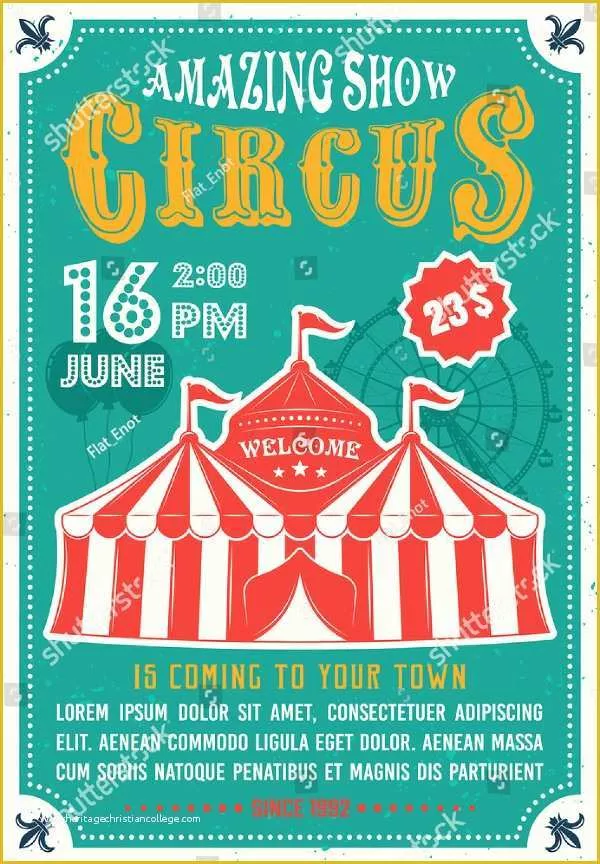 Circus Poster Template Free Download Of 23 Circus Poster Templates Free & Premium Download