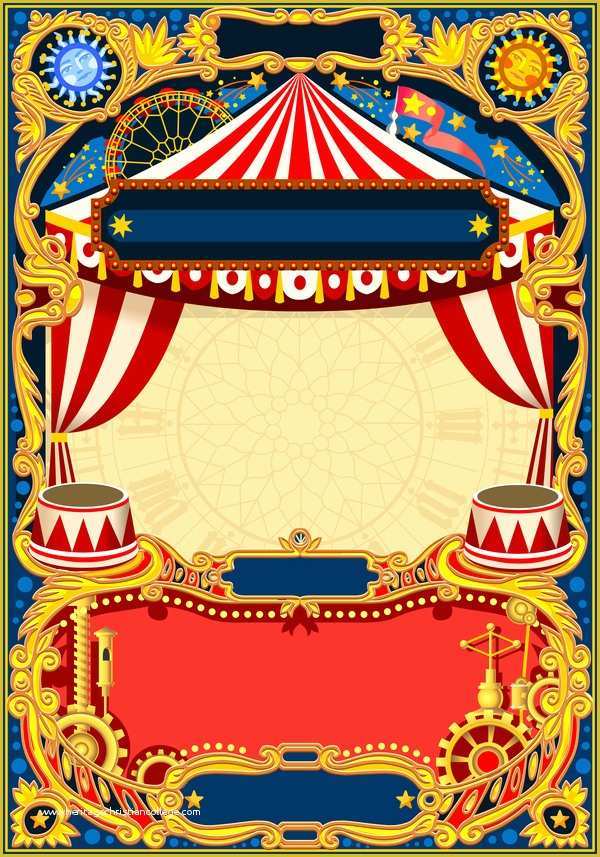 Circus Poster Template Free Download Of Blank Carnival Poster Template Vectors 04 Free