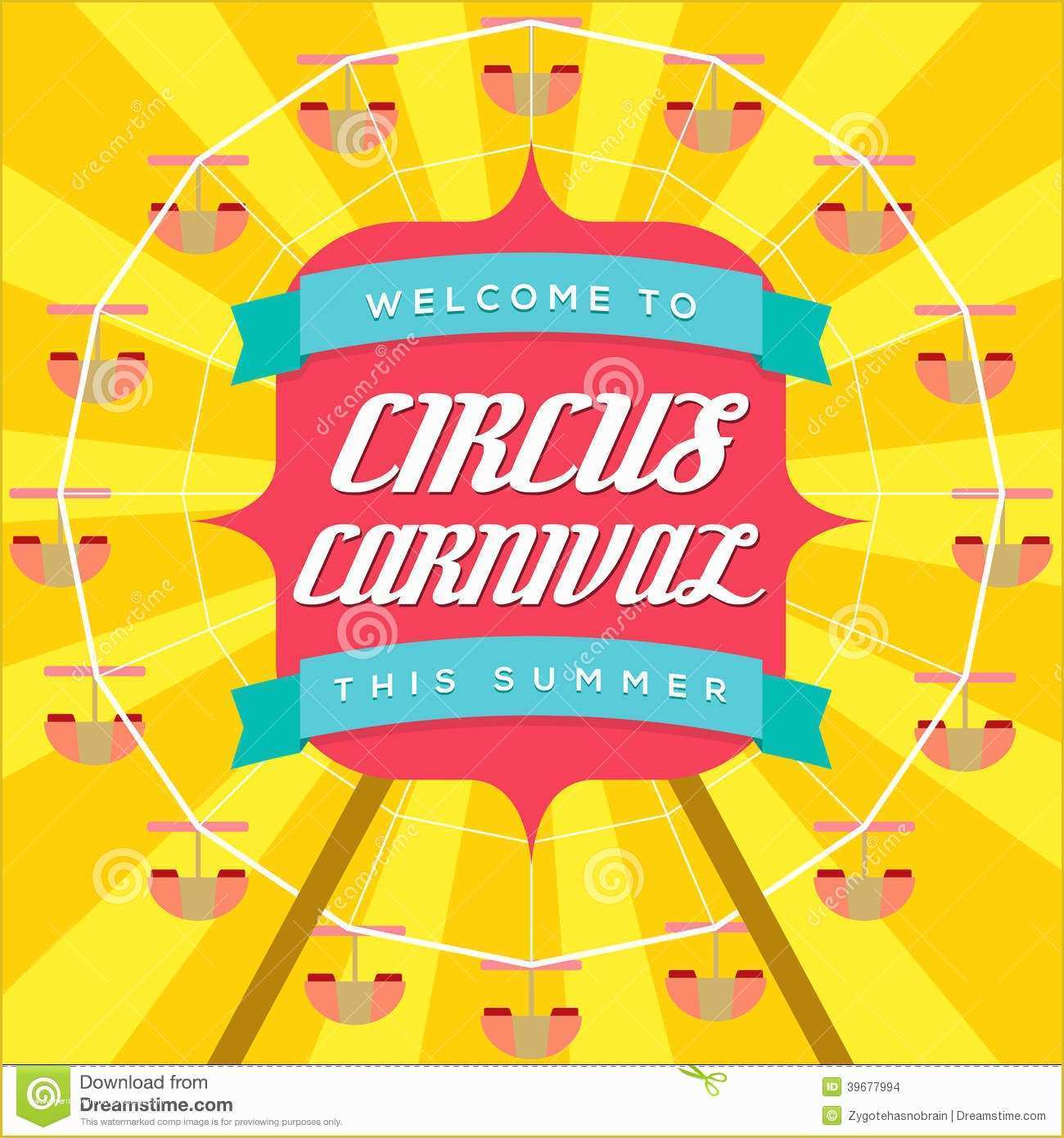 Circus Poster Template Free Download Of Circus Carnival Poster Template Stock Vector Image