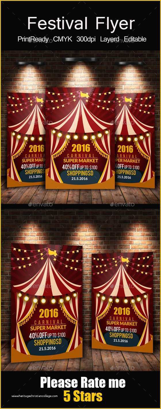 Circus Poster Template Free Download Of Circus Carnival Psd Flyer Template by Designhub719 On