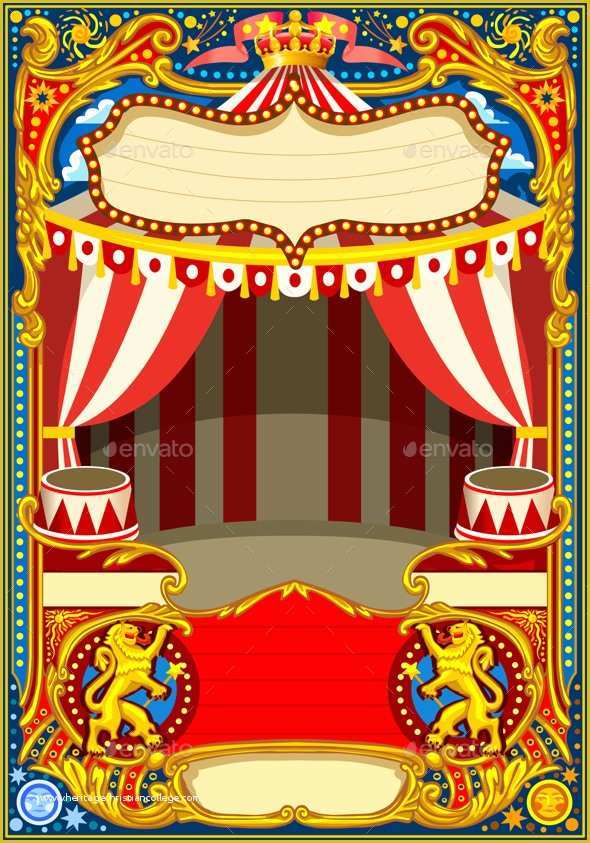 Circus Poster Template Free Download Of Circus Cartoon Vector Decoration by Aurielaki