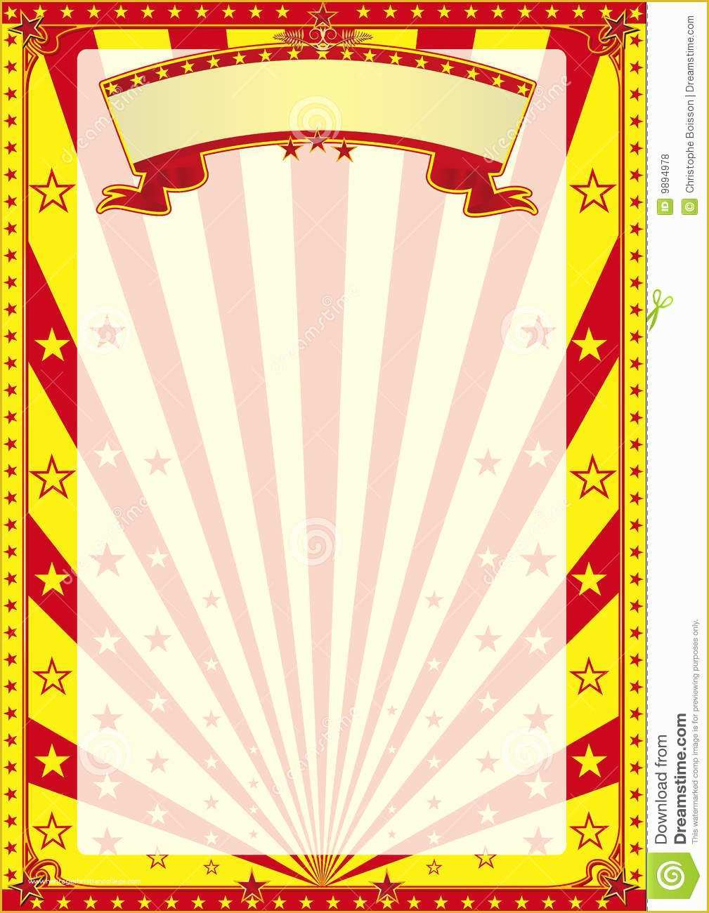 Circus Poster Template Free Download Of Circus Gestripte Affiche Stock Illustratie Afbeelding
