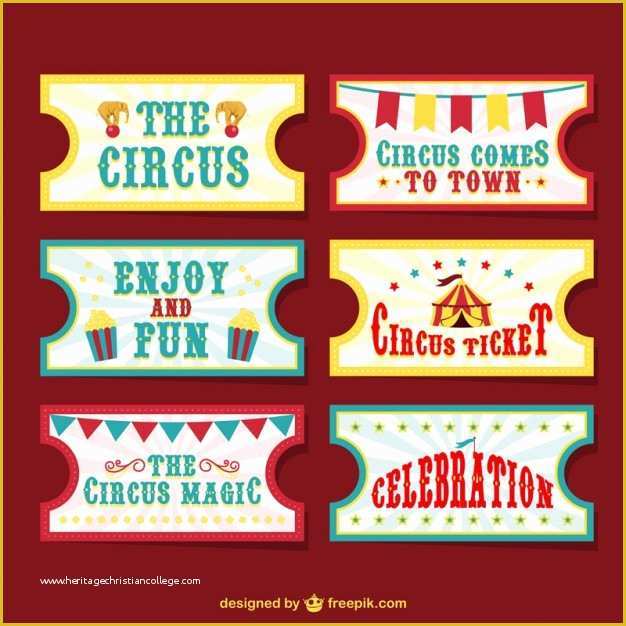 Circus Poster Template Free Download Of Circus Tickets Vector
