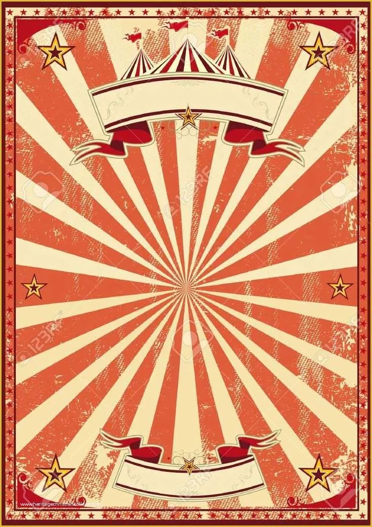 Circus Poster Template Free Download Of Vintage Carnival Border A Red