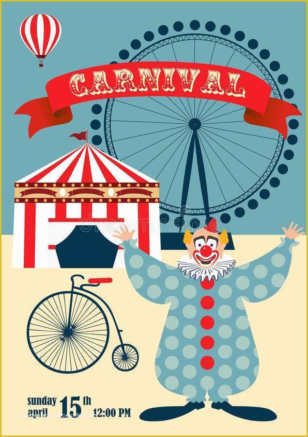 Circus Poster Template Free Download Of Vintage Carnival Circus Poster Stock Vector