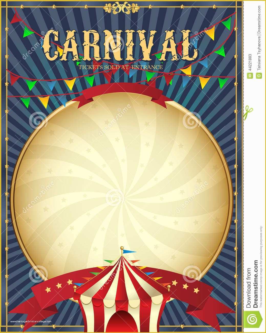 Circus Poster Template Free Download Of Vintage Carnival Circus Poster Template Vector