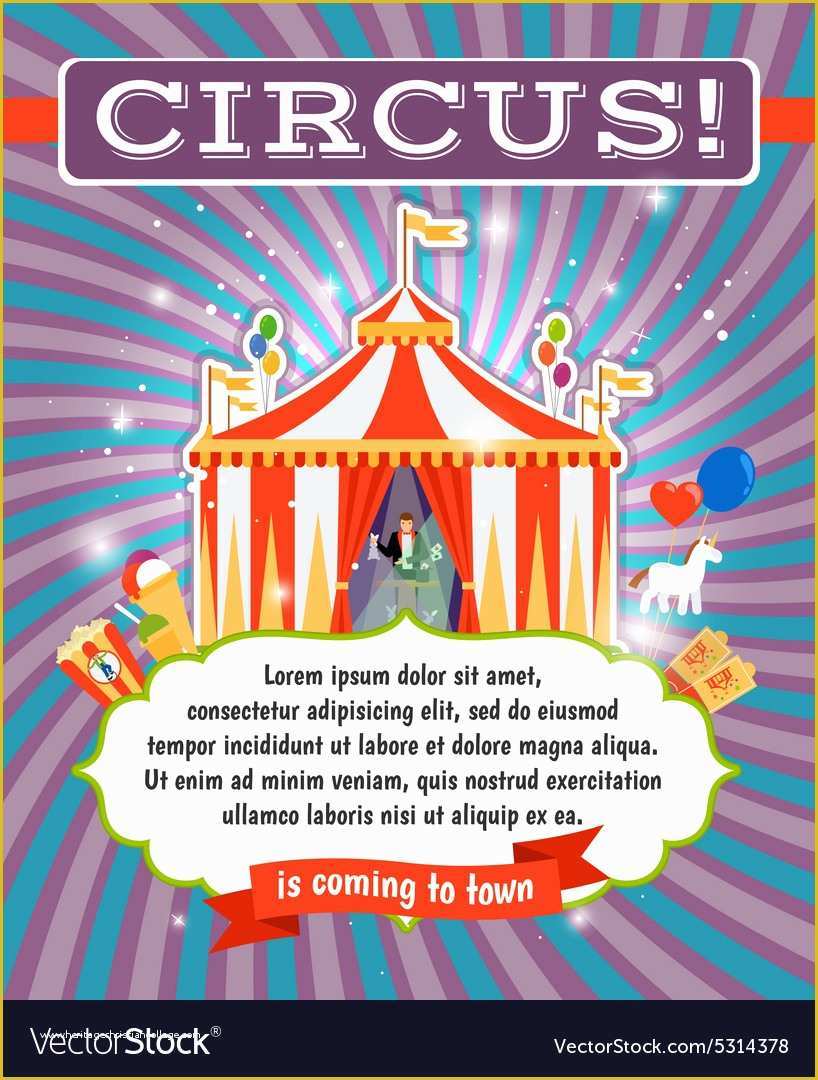Circus Poster Template Free Download Of Vintage Circus Poster Template Royalty Free Vector Image