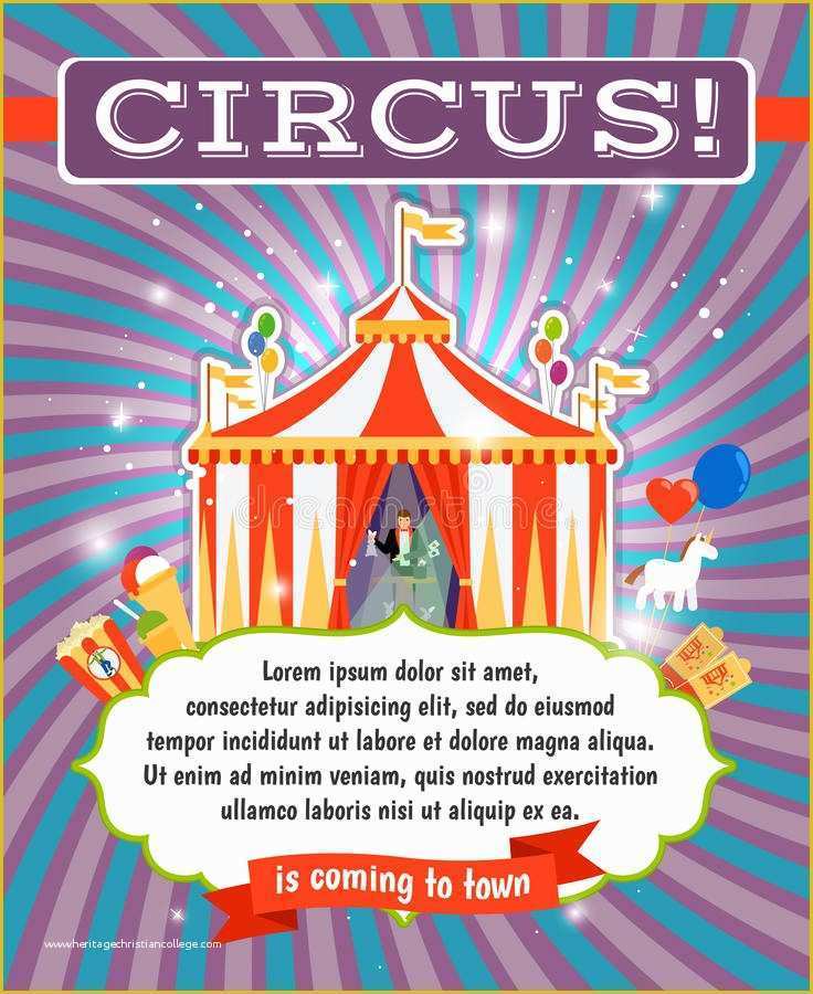 Circus Poster Template Free Download Of Vintage Circus Poster Template Stock Vector Image
