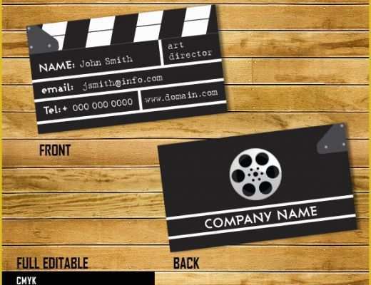 Clapper Board Template Free Of Clapper Board Business Card Template