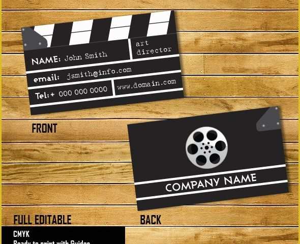 Clapper Board Template Free Of Clapper Board Business Card Template