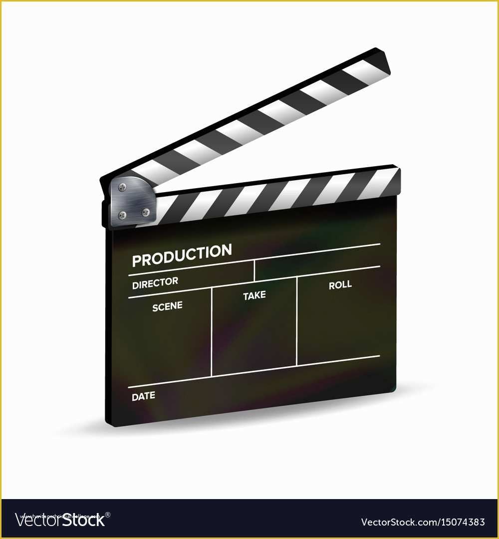Clapper Board Template Free Of Clapper Board Template Clapboard Movie Royalty Free Vector
