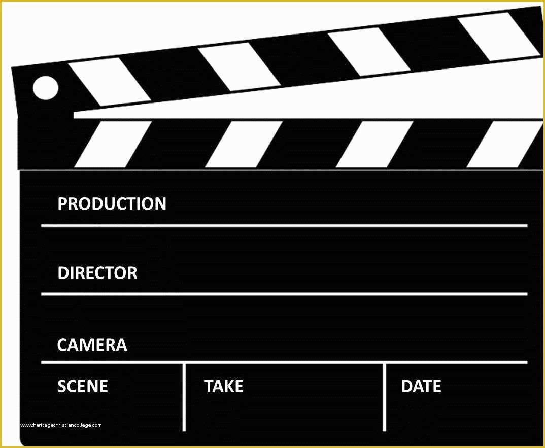 Clapper Board Template Free Of Clapper Board Template Clipart Best