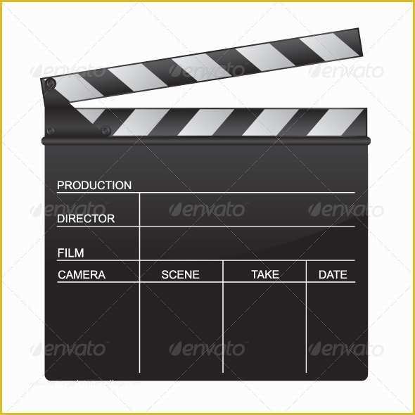 Clapper Board Template Free Of Clapper Board Template Envelope Tinkytyler Stock