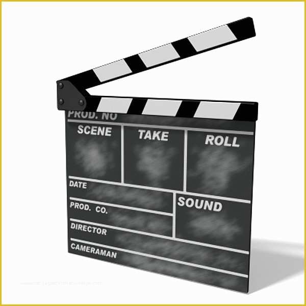 Clapper Board Template Free Of Clapperboard 3d Models and Textures