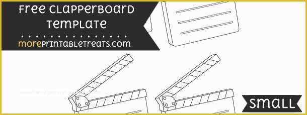 Clapper Board Template Free Of Clapperboard Template – Small