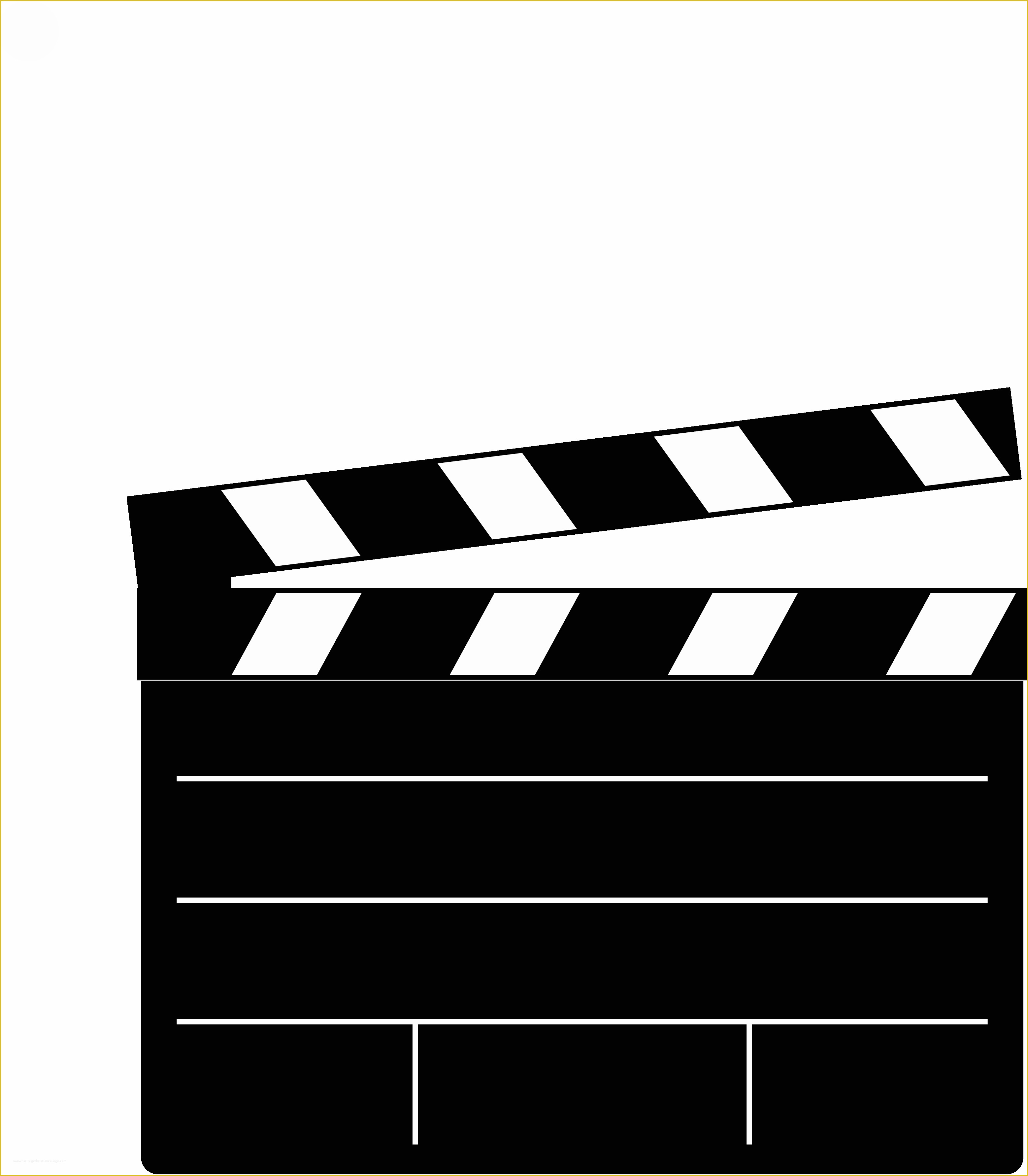 Clapper Board Template Free Of Movie Clapboard Template Clipart Best