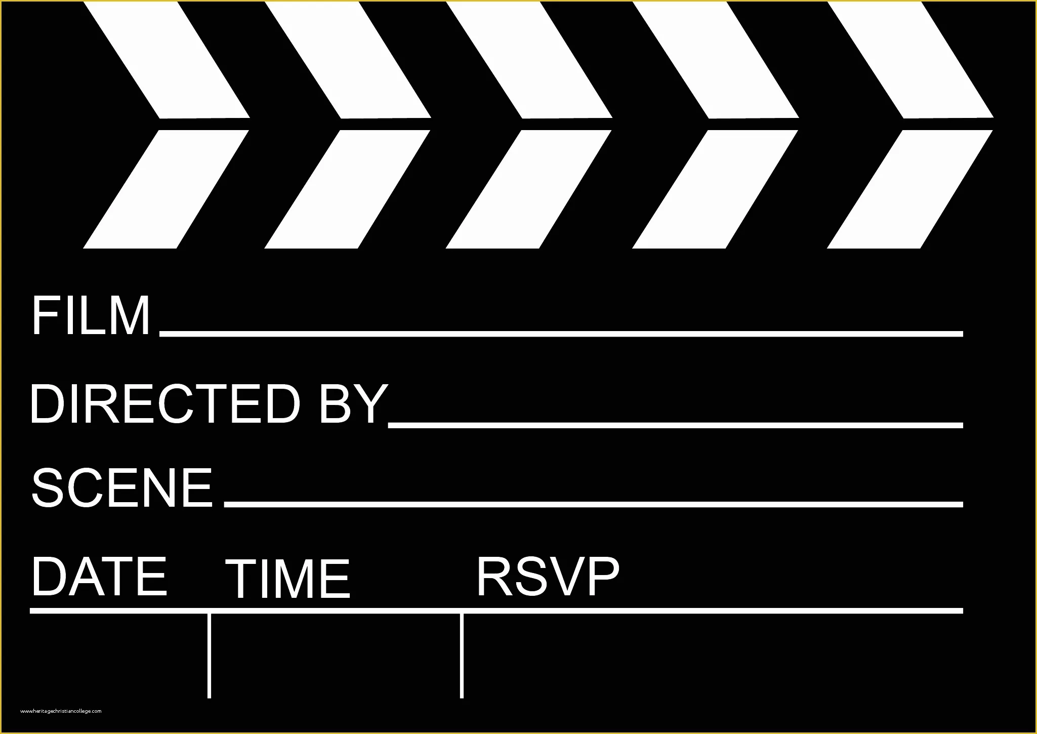 Clapper Board Template Free Of Oscar Party Ideas