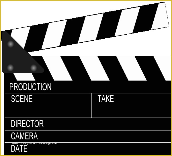 Clapper Board Template Free Of Slate Clip Art