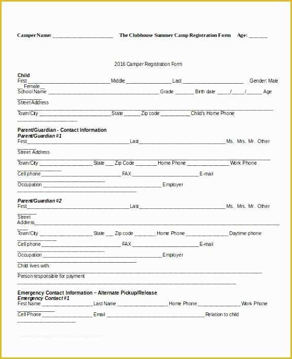 Class Registration form Template Free Of 6 Dance School Registration form Template Free