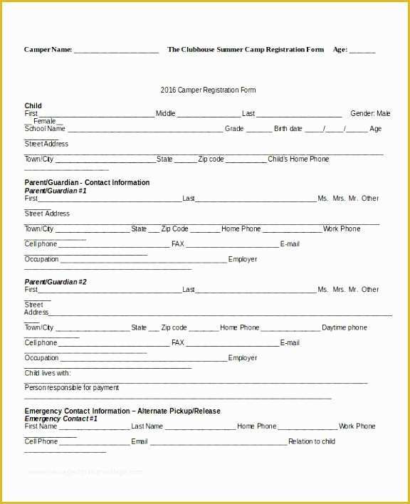 Class Registration form Template Free Of 6 Dance School Registration form Template Free