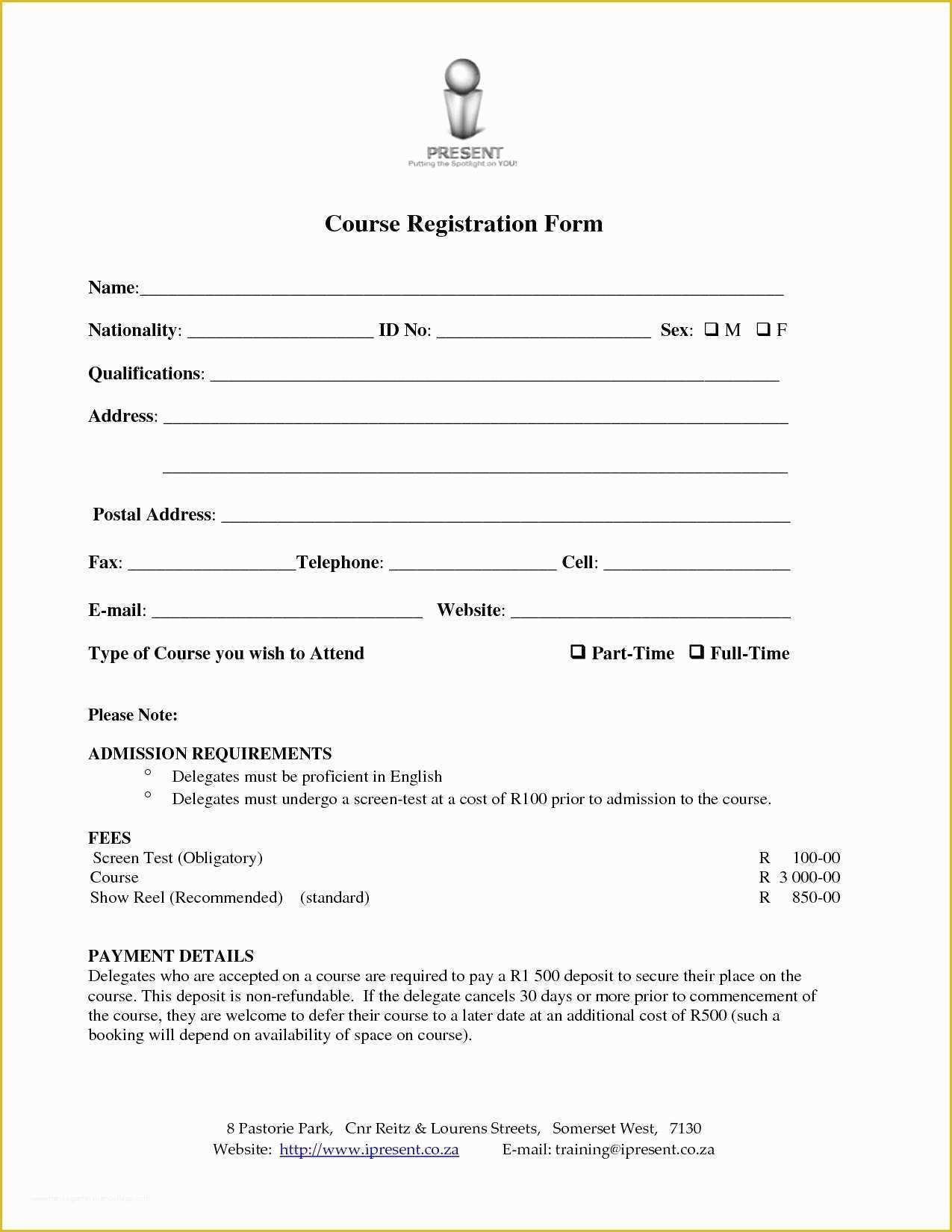 Class Registration form Template Free Of Class Registration form Template Free Wonderfully Art