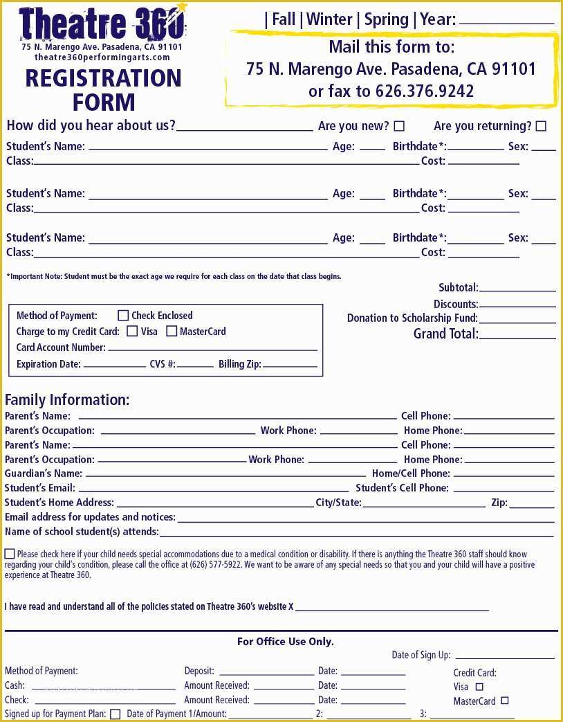Class Registration form Template Free Of Class Registration form Template – Versatolelive