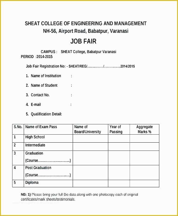 Class Registration form Template Free Of Class Registration Template High School Registration form