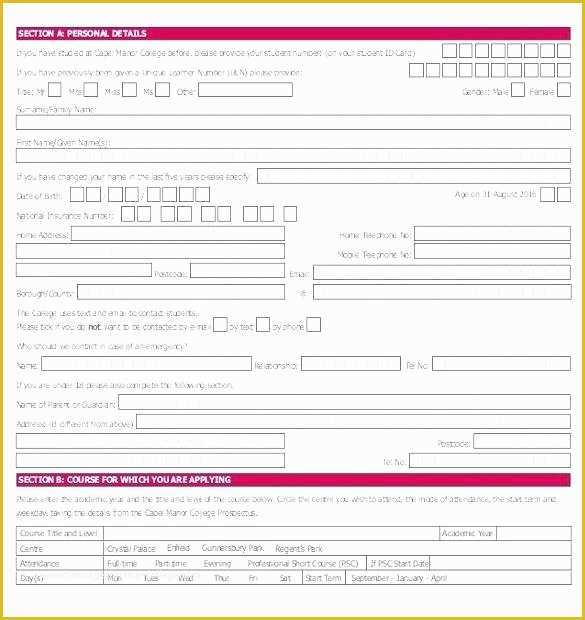 Class Registration form Template Free Of Class Registration Template – Tefutefufo