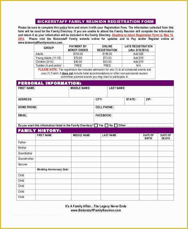 Class Registration form Template Free Of Registration form Template 9 Free Pdf Word Documents