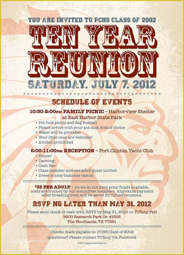 Class Reunion Invitation Templates Free Of 10 Year Class Reunion Invitation On Behance