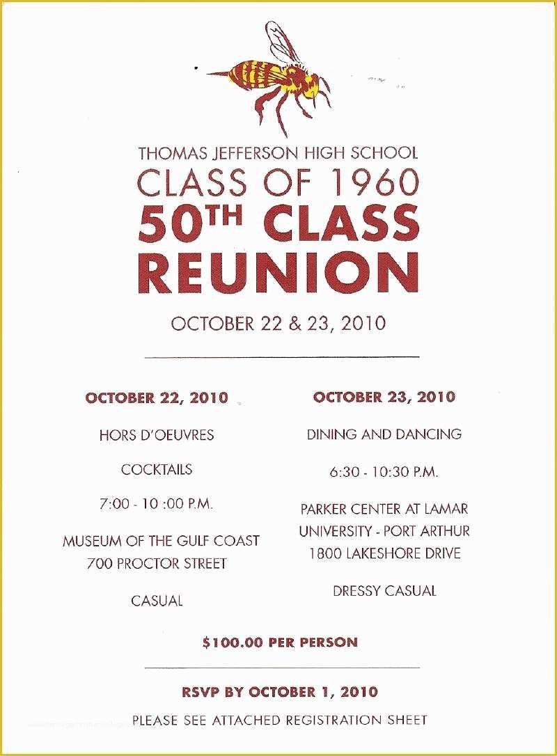 Class Reunion Invitation Templates Free Of 50th Class Reunion Invitations