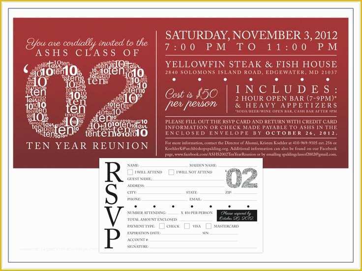 Class Reunion Invitation Templates Free Of 66 Best High School Reunion Invites Images On Pinterest