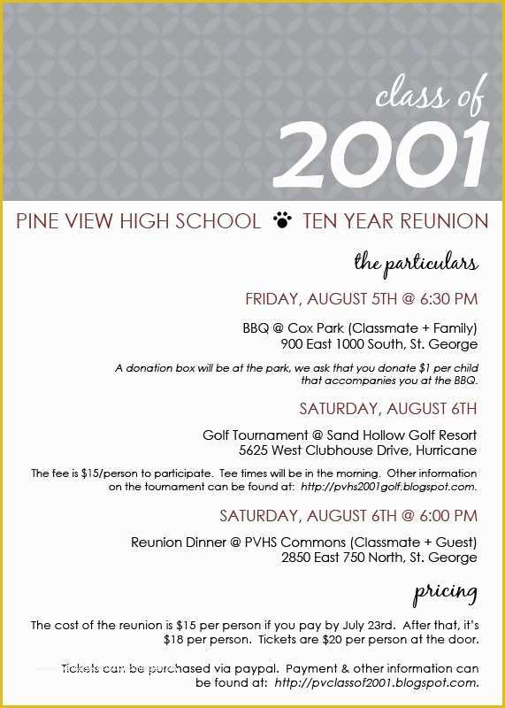 Class Reunion Invitation Templates Free Of Class Reunion Ideas