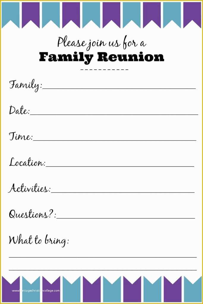 Class Reunion Invitation Templates Free Of Family Reunion Invitation Templates Ginny S Recipes & Tips