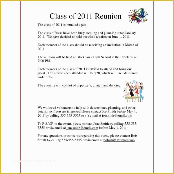 Class Reunion Invitation Templates Free Of Invitation Template School event